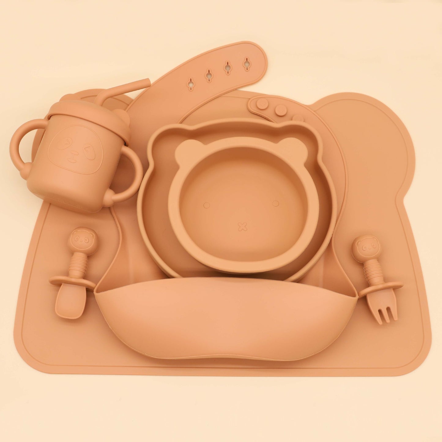 True Bub™ Cub Bub 7pcs Set - BPA Free Starting Solids Baby Feeding Set for Baby Led Weaning