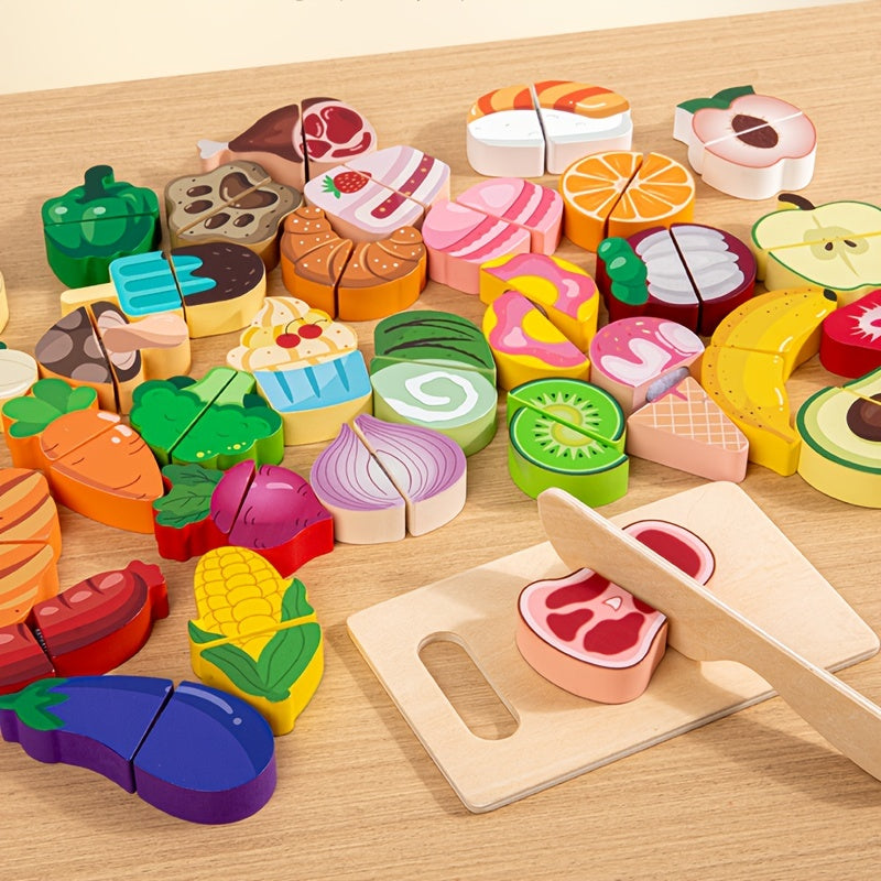 SliceMania - Pretend Play Wooden Food Toy Set