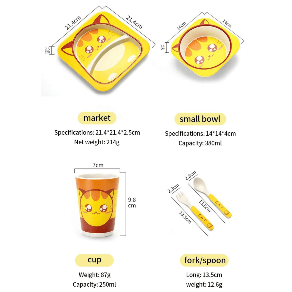 True Bub™ Aeko Baby - Natural Bamboo Toddler Feeding Set