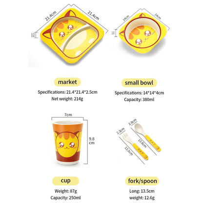 True Bub™ Aeko Baby - Natural Bamboo Toddler Feeding Set