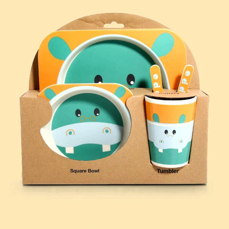 True Bub™ Aeko Baby - Natural Bamboo Toddler Feeding Set