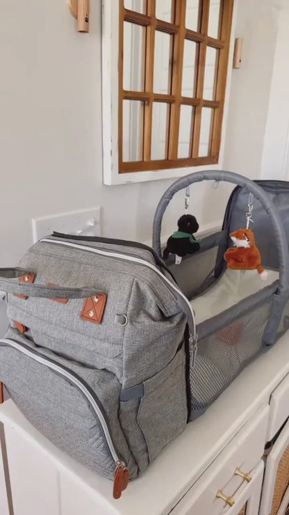 True Bub™ WorldsWonder - Pull Out Bed Diaper Backpack Baby Travel Bag